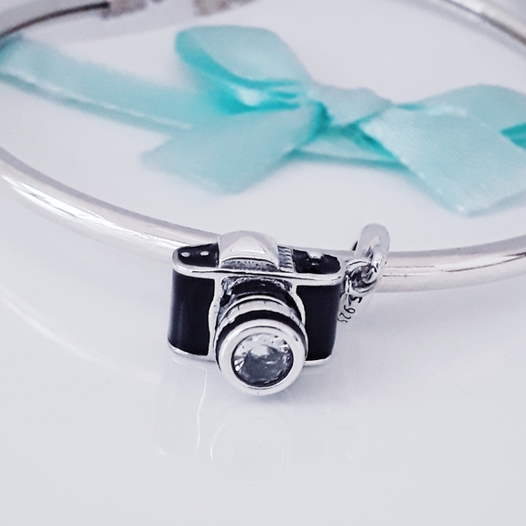 Photo Camera with Crystal lense charm S925 Silver Pandora Compatible - Picture 2 of 7